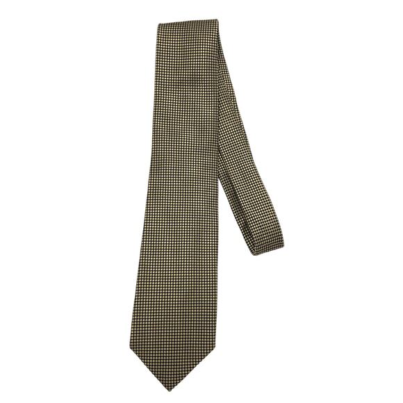 Nautica Navy Gold Metallic Polka Dot Print Straight Neck Tie One size - Picture 1 of 5